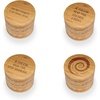 image:imageBambooMN Engraved Round Bamboo Coasters  Simple Phrases  Assortment B  4 UnitsAssortment B