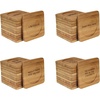 image:imageBambooMN Engraved Square Bamboo Coasters  BeerWine Theme  Assortment A  4 UnitsAssortment B