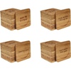 image:imageBambooMN Engraved Square Bamboo Coasters  BeerWine Theme  Assortment A  4 UnitsAssortment a
