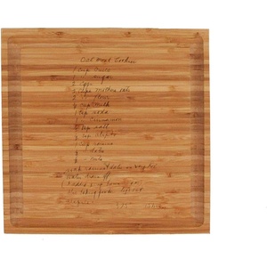 image:imageBambooMN Custom Recipe Engraved Bamboo Cutting Board  HandWritten Family Recipe Wedding Gift  11 x 11 x 07511L x 11W