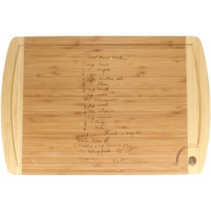 image:imageBambooMN Custom Recipe Engraved Bamboo Cutting Board  HandWritten Family Recipe Wedding Gift  11 x 11 x 075173L x 118W