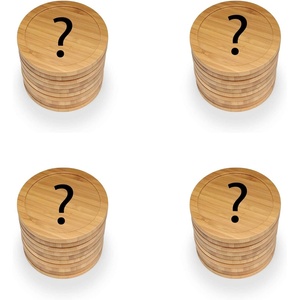 image:imageBambooMN Engraved Round Bamboo Coasters  Simple Phrases  Assortment B  4 UnitsAssortment D