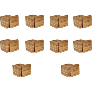 image:imageBambooMN Engraved Square Bamboo Coasters  BeerWine Theme  Assortment A  4 UnitsAssortment E