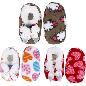 image:imageBambooMN Infants Toddler Soft Warm Plush Cozy Fuzzy Cartoon Animal Slippers Booties Socks ShoesAssortment 19