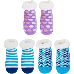 image:imageBambooMN Infants Toddler Soft Warm Plush Cozy Fuzzy Cartoon Animal Slippers Booties Socks ShoesAssortment A01