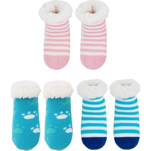 image:imageBambooMN Infants Toddler Soft Warm Plush Cozy Fuzzy Cartoon Animal Slippers Booties Socks ShoesAssortment A04