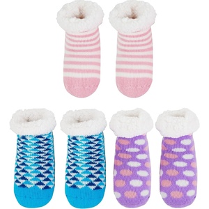 image:imageBambooMN Infants Toddler Soft Warm Plush Cozy Fuzzy Cartoon Animal Slippers Booties Socks ShoesAssortment A06