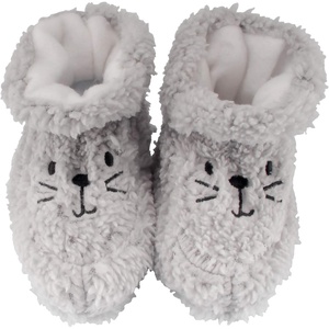 image:imageBambooMN Infants Toddler Soft Warm Plush Cozy Fuzzy Cartoon Animal Slippers Booties Socks ShoesColor 24