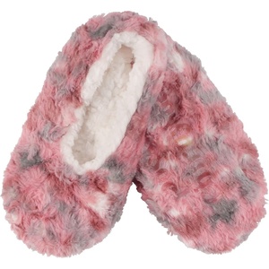 image:imageBambooMN Womens Heart Patterned NonSlip Lined Travel Home Slippers10 Cherry Mix