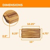 image:imageBambooMN Organic Bamboo Serving Tray Vanity Appetizers Snacks Desserts Charcuterie Boards Rounded Edges 17x13x075  1 Tray11 X 55 X 06 Tiger Stripe