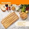 image:imageBambooMN Organic Bamboo Serving Tray Vanity Appetizers Snacks Desserts Charcuterie Boards Rounded Edges 17x13x075  1 Tray11 X 55 X 06 Tiger Stripe
