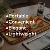 image:imageBambooMN Organic Bamboo Serving Tray Vanity Appetizers Snacks Desserts Charcuterie Boards Rounded Edges 17x13x075  1 Tray11 X 89 X 06 Tiger Stripe