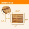 image:imageBambooMN Organic Bamboo Serving Tray Vanity Appetizers Snacks Desserts Charcuterie Boards Rounded Edges 17x13x075  1 Tray11 X 89 X 06 Tiger Stripe