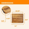 image:imageBambooMN Organic Bamboo Serving Tray Vanity Appetizers Snacks Desserts Charcuterie Boards Rounded Edges 17x13x075  1 Tray11 X 89 X 06 Tiger Stripe