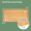 image:imageBambooMN Organic Bamboo Serving Tray Vanity Appetizers Snacks Desserts Charcuterie Boards Rounded Edges 17x13x075  1 Tray11x55x06  Rounded Edges