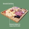 image:imageBambooMN Organic Bamboo Serving Tray Vanity Appetizers Snacks Desserts Charcuterie Boards Rounded Edges 17x13x075  1 Tray11x89x06  Rounded Edges
