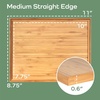 image:imageBambooMN Organic Bamboo Serving Tray Vanity Appetizers Snacks Desserts Charcuterie Boards Rounded Edges 17x13x075  1 Tray11x89x06