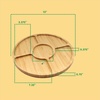 image:imageBambooMN Organic Bamboo Serving Tray Vanity Appetizers Snacks Desserts Charcuterie Boards Rounded Edges 17x13x075  1 Tray12 Diameter