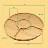 image:imageBambooMN Organic Bamboo Serving Tray Vanity Appetizers Snacks Desserts Charcuterie Boards Rounded Edges 17x13x075  1 Tray15 Diameter