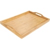 image:imageBambooMN Organic Bamboo Serving Tray Vanity Appetizers Snacks Desserts Charcuterie Boards Rounded Edges 17x13x075  1 Tray17 X 125 X 2 With Handle