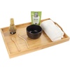 image:imageBambooMN Organic Bamboo Serving Tray Vanity Appetizers Snacks Desserts Charcuterie Boards Rounded Edges 17x13x075  1 Tray17 X 125 X 2 With Handle