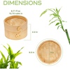 image:imageBambooMN 3 Inch Mini Bamboo Dim Sum Dumpling Steamer Basket for Dessert Party Favors Wedding Birthday Home Decorations Supplies BambooMN 30 Pieces10