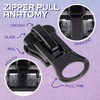 image:imageDelrin Zipper Pulls  8  Black  20 Units8