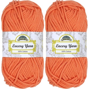 image:imageJubileeYarn Lacery Yarn  Ultra Violet  2 Skeins1546 Light Orange