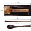 image:imageBambooMN Matcha Whisk Set  Black Chasen Tea Whisk Black Tray Chashaku Hooked Bamboo Scoop Tea Spoon  1 SetSkinny Black TeaWhisk  Tray  Chasaku  Black Teaspoon Set